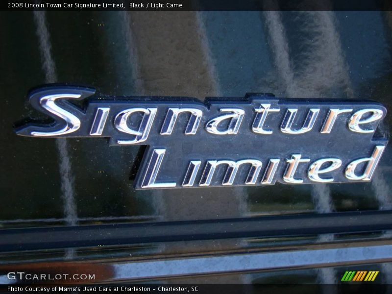 Black / Light Camel 2008 Lincoln Town Car Signature Limited