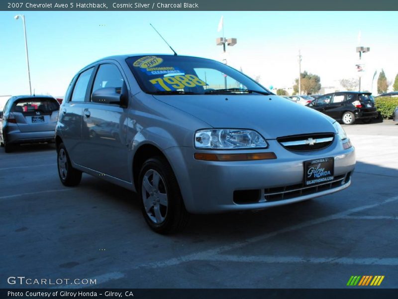 Cosmic Silver / Charcoal Black 2007 Chevrolet Aveo 5 Hatchback