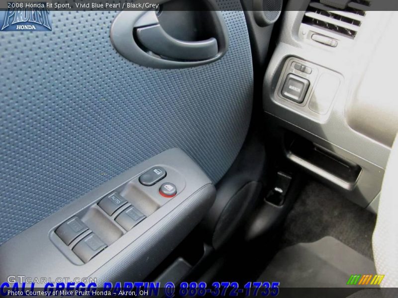 Vivid Blue Pearl / Black/Grey 2008 Honda Fit Sport