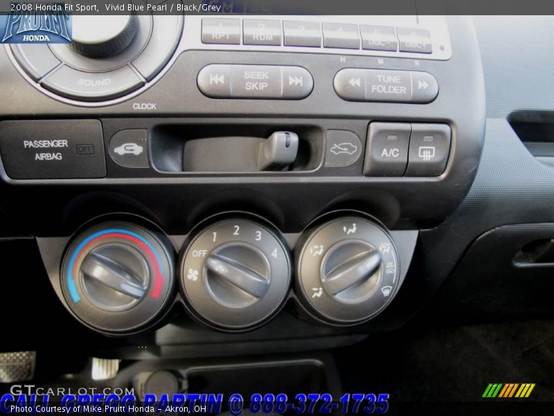 Vivid Blue Pearl / Black/Grey 2008 Honda Fit Sport