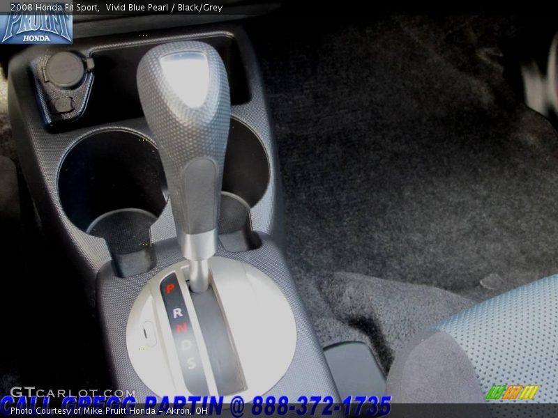 Vivid Blue Pearl / Black/Grey 2008 Honda Fit Sport