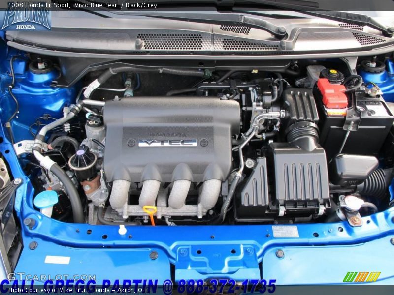 Vivid Blue Pearl / Black/Grey 2008 Honda Fit Sport