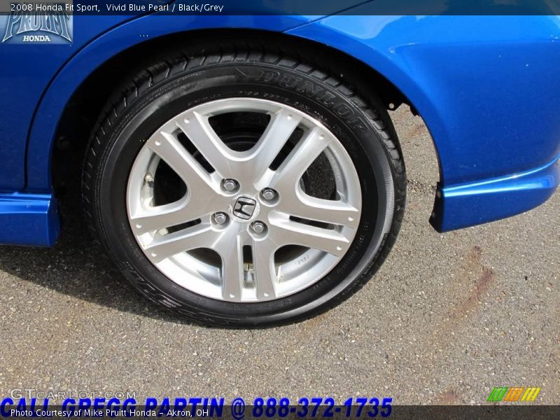 Vivid Blue Pearl / Black/Grey 2008 Honda Fit Sport
