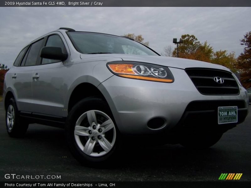 Bright Silver / Gray 2009 Hyundai Santa Fe GLS 4WD