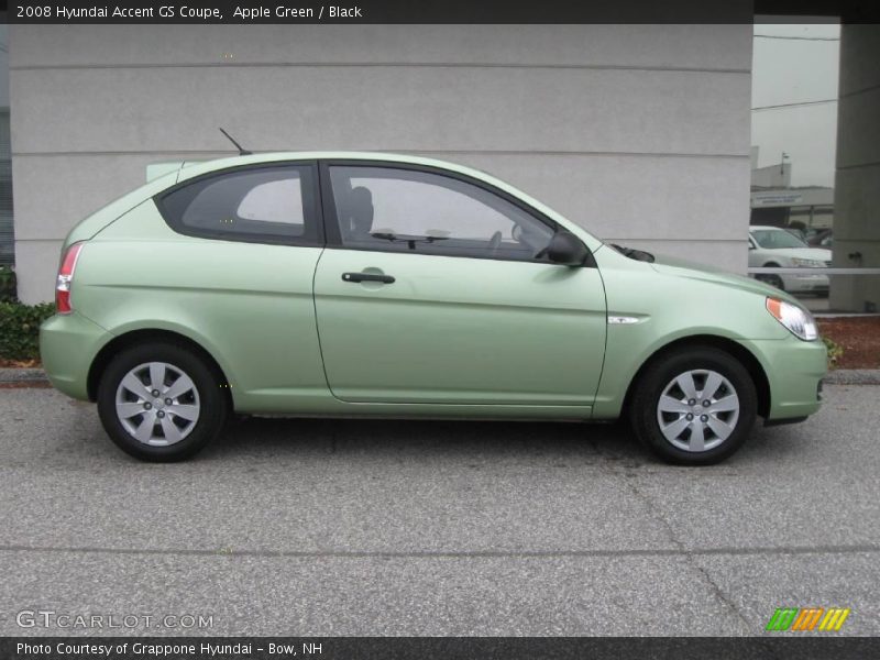 Apple Green / Black 2008 Hyundai Accent GS Coupe
