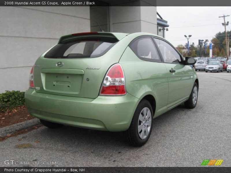 Apple Green / Black 2008 Hyundai Accent GS Coupe