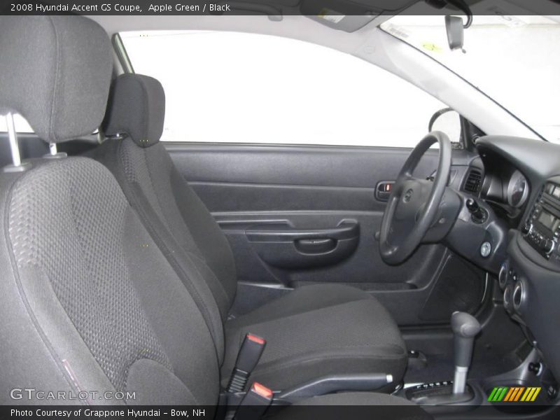 Apple Green / Black 2008 Hyundai Accent GS Coupe