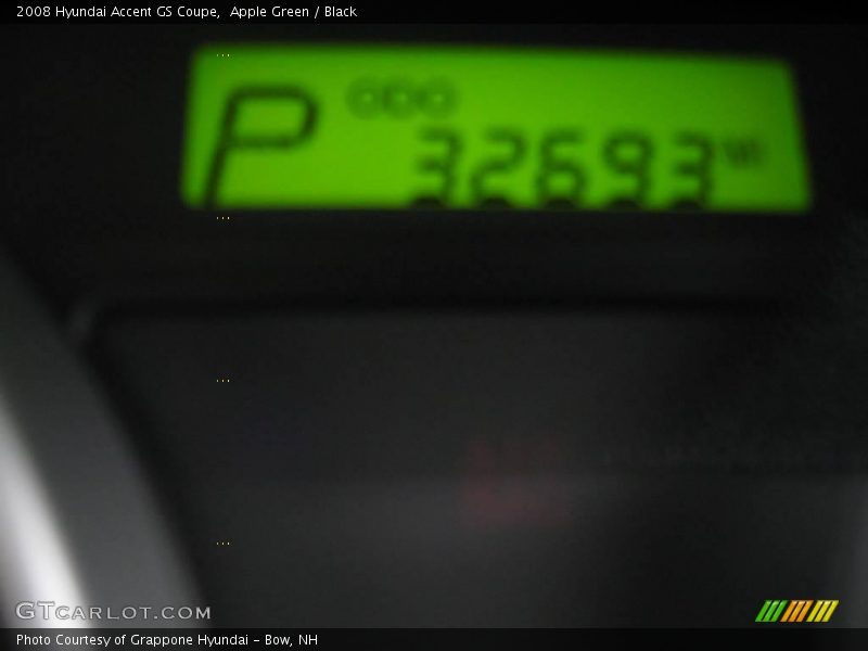 Apple Green / Black 2008 Hyundai Accent GS Coupe