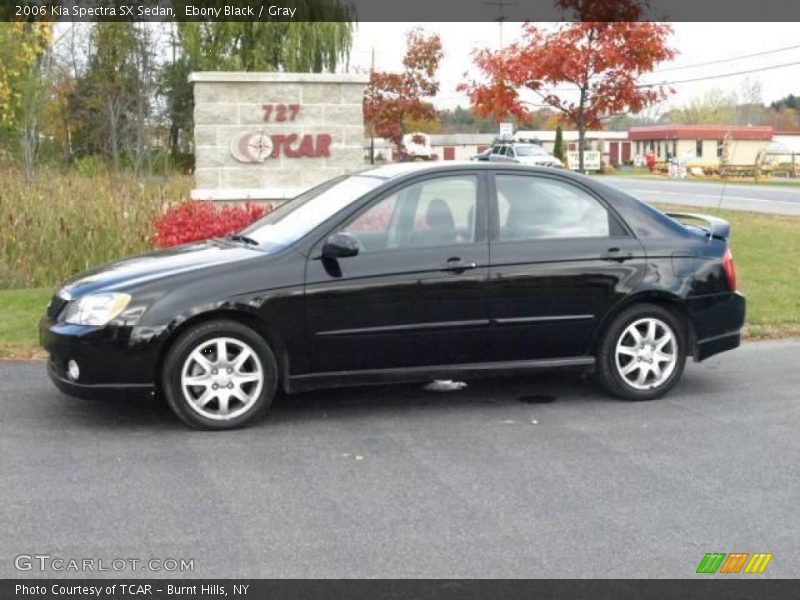 Ebony Black / Gray 2006 Kia Spectra SX Sedan