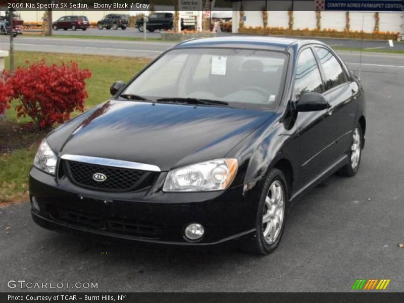 Ebony Black / Gray 2006 Kia Spectra SX Sedan
