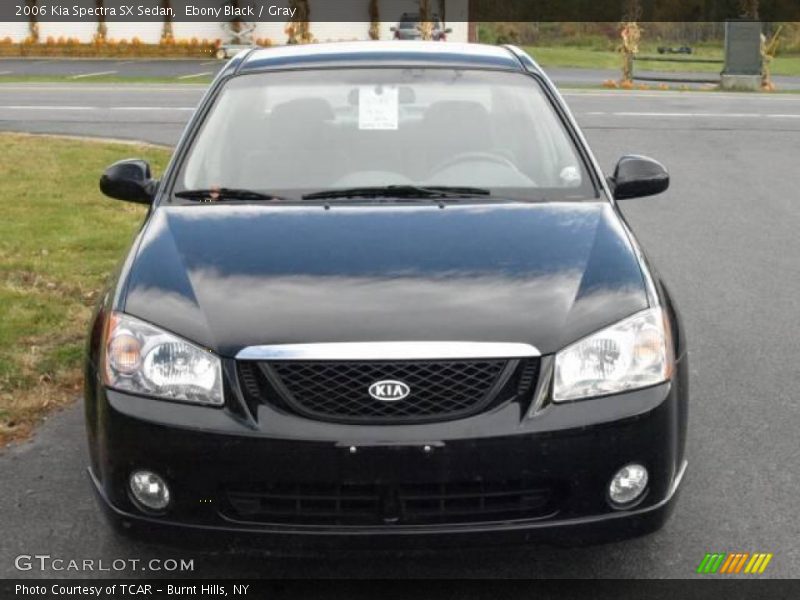Ebony Black / Gray 2006 Kia Spectra SX Sedan