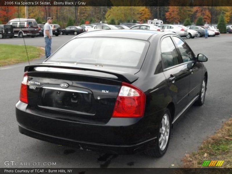 Ebony Black / Gray 2006 Kia Spectra SX Sedan