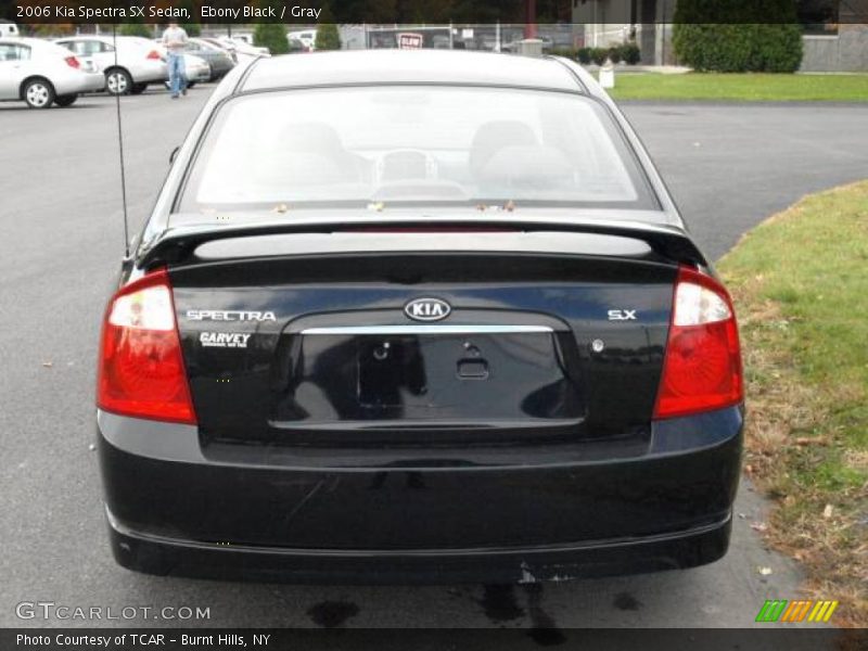 Ebony Black / Gray 2006 Kia Spectra SX Sedan