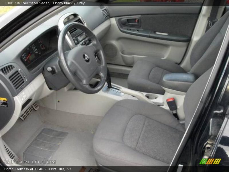 Ebony Black / Gray 2006 Kia Spectra SX Sedan