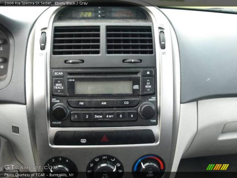 Ebony Black / Gray 2006 Kia Spectra SX Sedan
