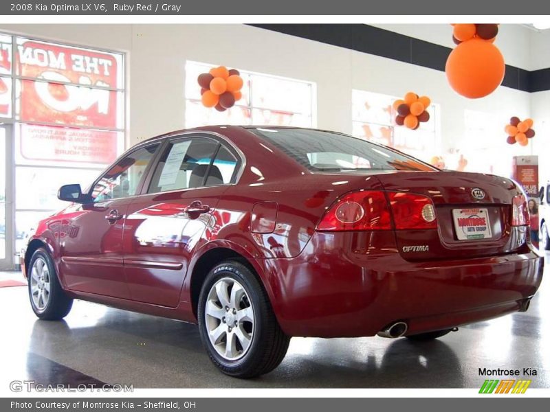 Ruby Red / Gray 2008 Kia Optima LX V6