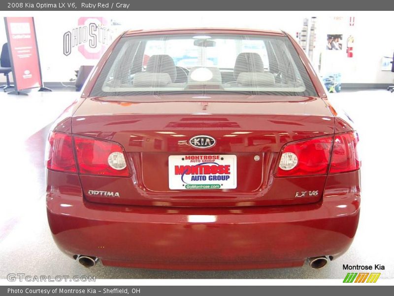 Ruby Red / Gray 2008 Kia Optima LX V6