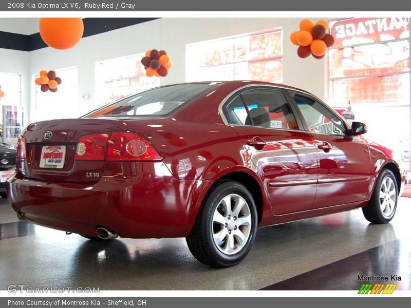 Ruby Red / Gray 2008 Kia Optima LX V6