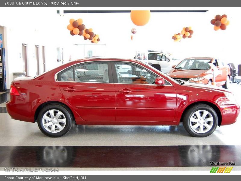 Ruby Red / Gray 2008 Kia Optima LX V6