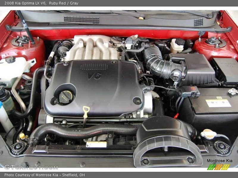 Ruby Red / Gray 2008 Kia Optima LX V6