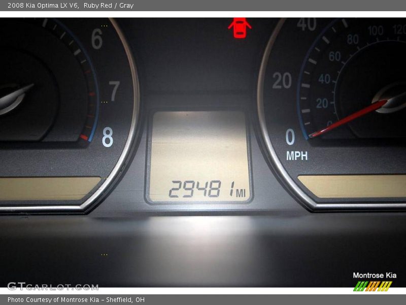 Ruby Red / Gray 2008 Kia Optima LX V6