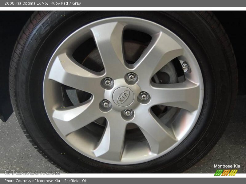 Ruby Red / Gray 2008 Kia Optima LX V6