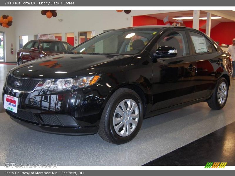 Ebony Black / Coffee 2010 Kia Forte EX