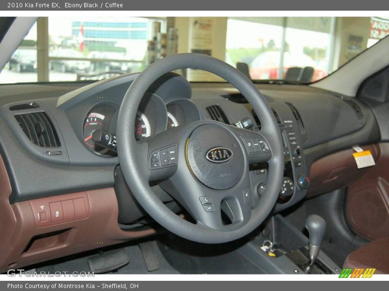 Ebony Black / Coffee 2010 Kia Forte EX
