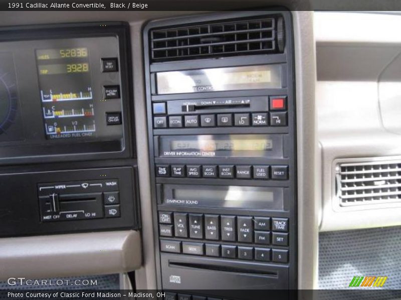 Black / Beige 1991 Cadillac Allante Convertible