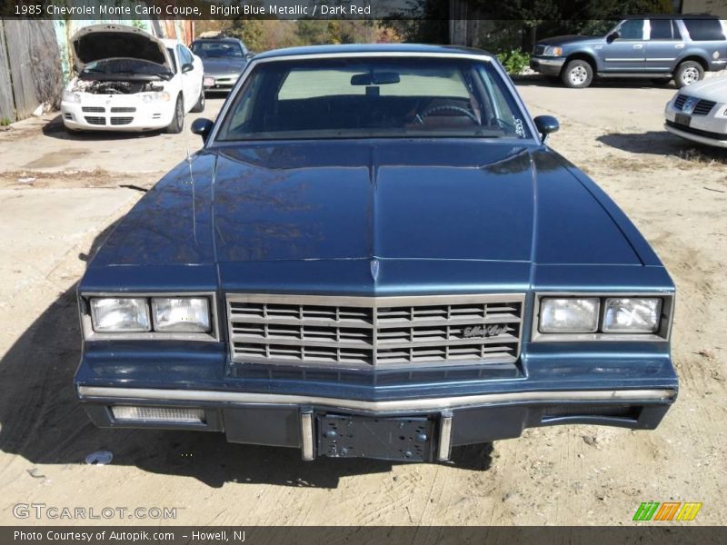 Bright Blue Metallic / Dark Red 1985 Chevrolet Monte Carlo Coupe