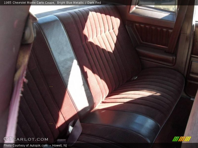Bright Blue Metallic / Dark Red 1985 Chevrolet Monte Carlo Coupe