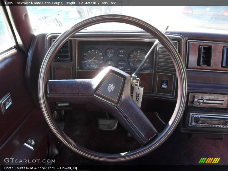Bright Blue Metallic / Dark Red 1985 Chevrolet Monte Carlo Coupe