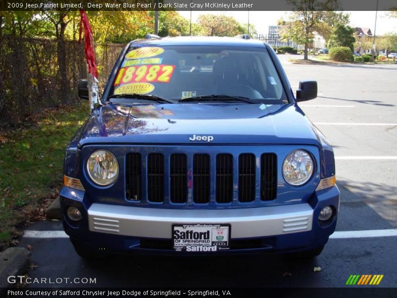 Deep Water Blue Pearl / Dark Slate Gray McKinley Leather 2009 Jeep Patriot Limited