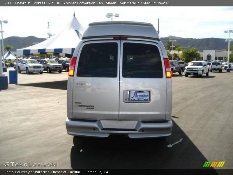 Sheer Silver Metallic / Medium Pewter 2010 Chevrolet Express LS 2500 Explorer Conversion Van
