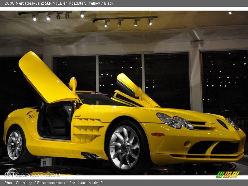 Yellow / Black 2008 Mercedes-Benz SLR McLaren Roadster