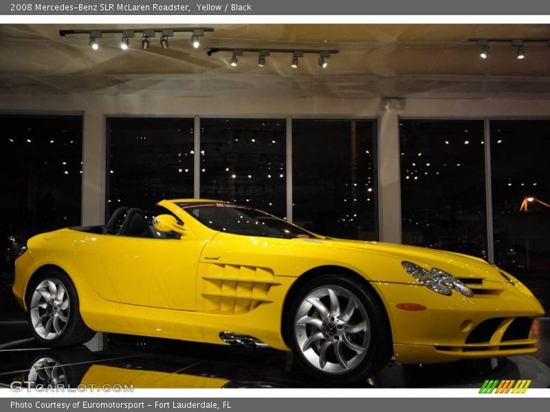 Yellow / Black 2008 Mercedes-Benz SLR McLaren Roadster