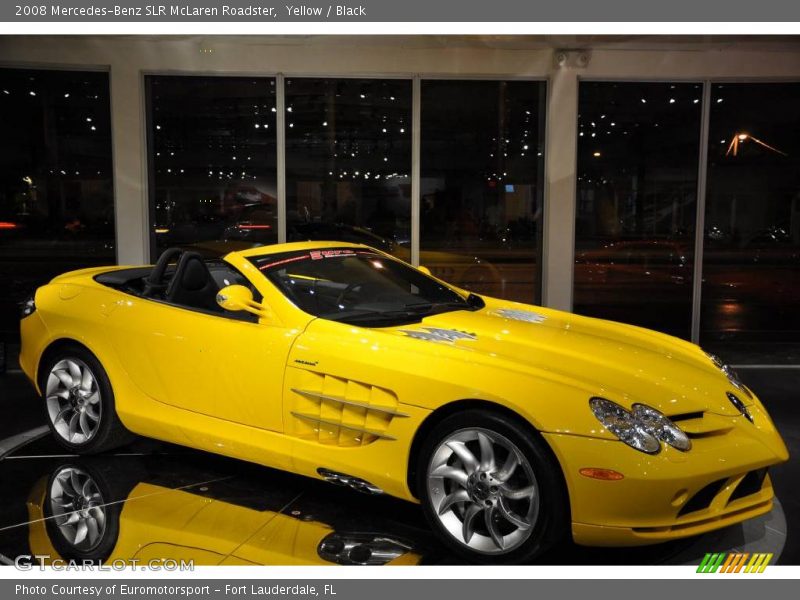 Yellow / Black 2008 Mercedes-Benz SLR McLaren Roadster