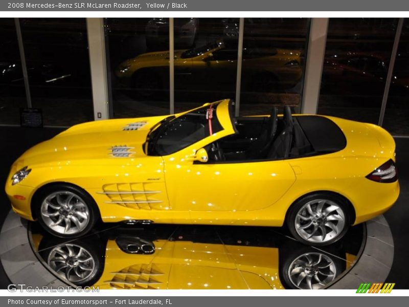 Yellow / Black 2008 Mercedes-Benz SLR McLaren Roadster