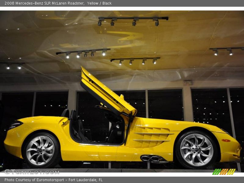 Yellow / Black 2008 Mercedes-Benz SLR McLaren Roadster