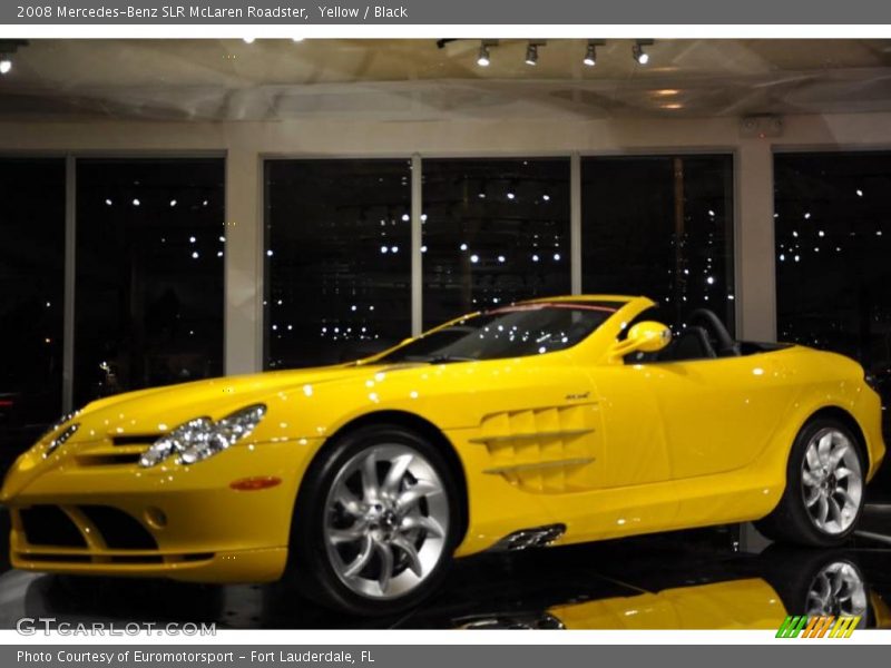 Yellow / Black 2008 Mercedes-Benz SLR McLaren Roadster