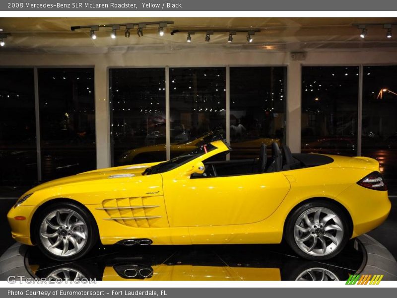 Yellow / Black 2008 Mercedes-Benz SLR McLaren Roadster