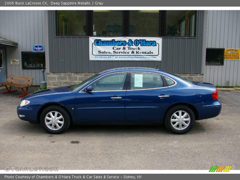 Deep Sapphire Metallic / Gray 2006 Buick LaCrosse CX
