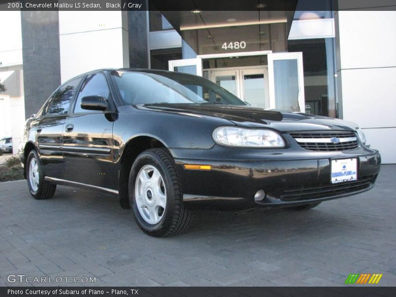 Black / Gray 2001 Chevrolet Malibu LS Sedan