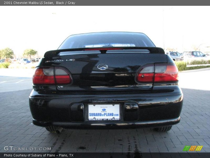Black / Gray 2001 Chevrolet Malibu LS Sedan