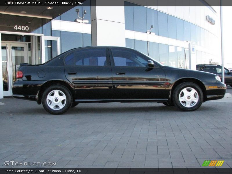 Black / Gray 2001 Chevrolet Malibu LS Sedan