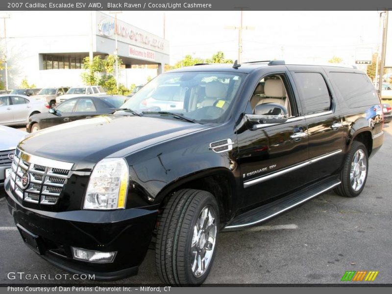 Black Raven / Cocoa/Light Cashmere 2007 Cadillac Escalade ESV AWD