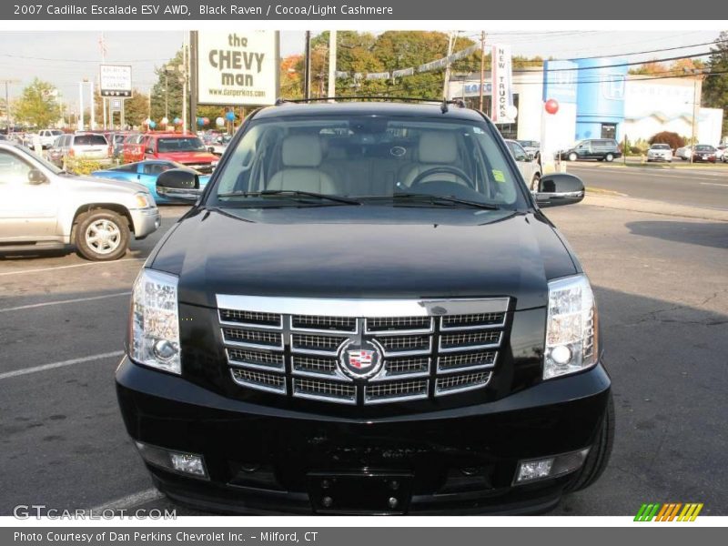 Black Raven / Cocoa/Light Cashmere 2007 Cadillac Escalade ESV AWD