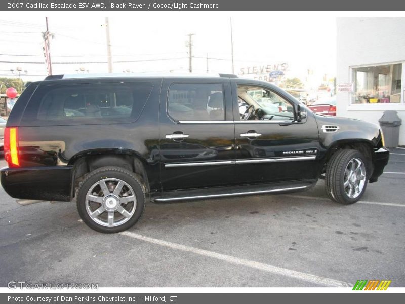 Black Raven / Cocoa/Light Cashmere 2007 Cadillac Escalade ESV AWD