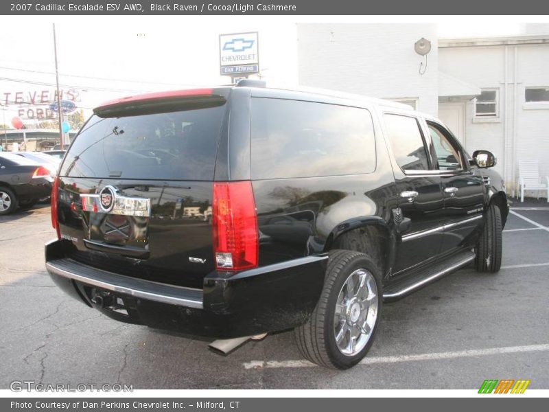 Black Raven / Cocoa/Light Cashmere 2007 Cadillac Escalade ESV AWD