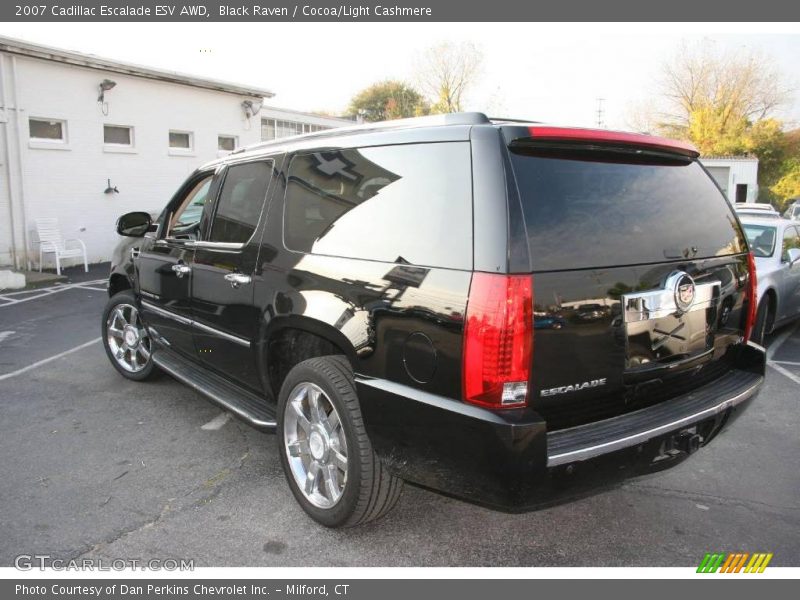 Black Raven / Cocoa/Light Cashmere 2007 Cadillac Escalade ESV AWD